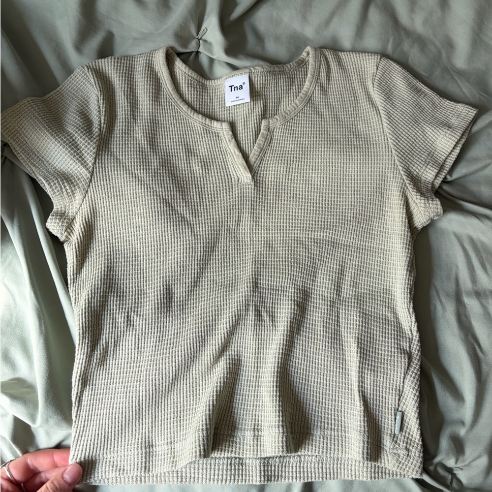 Green Waffleknit Shirt